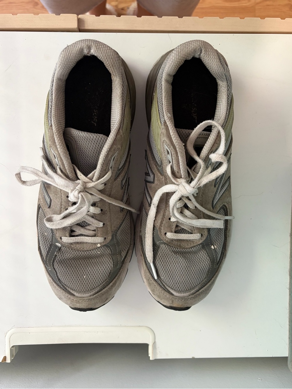 New Balance Gray and Light Green Women's Athletic Sneakers